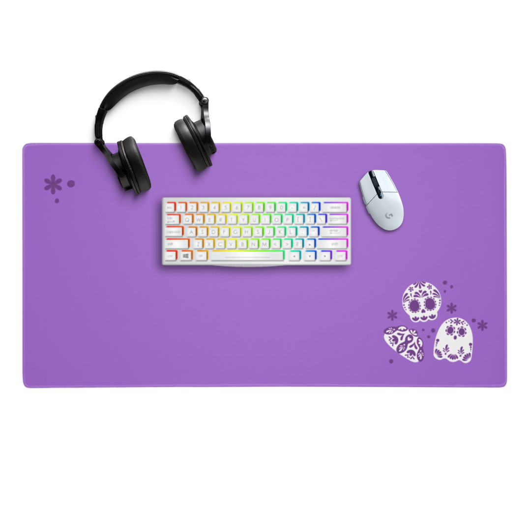 Day of the Dead Purple Simple Desk Mat