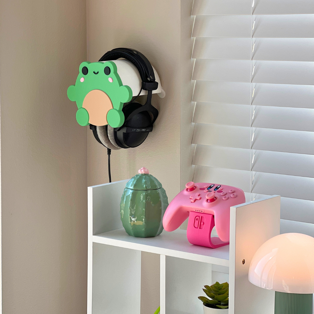 Starter Pack Mushroom Frog Headphone Holder
