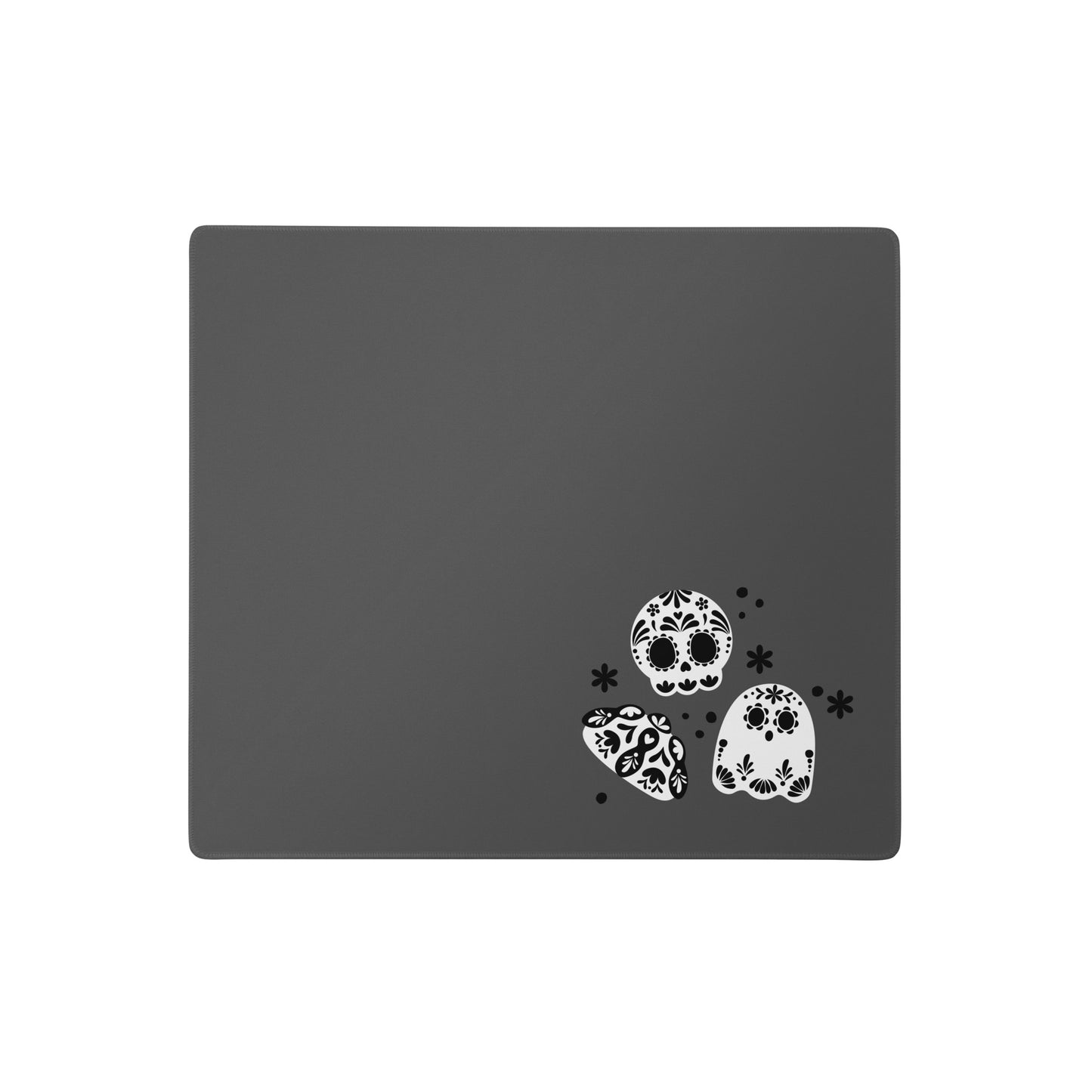 Day of the Dead Black Simple Deak Mat