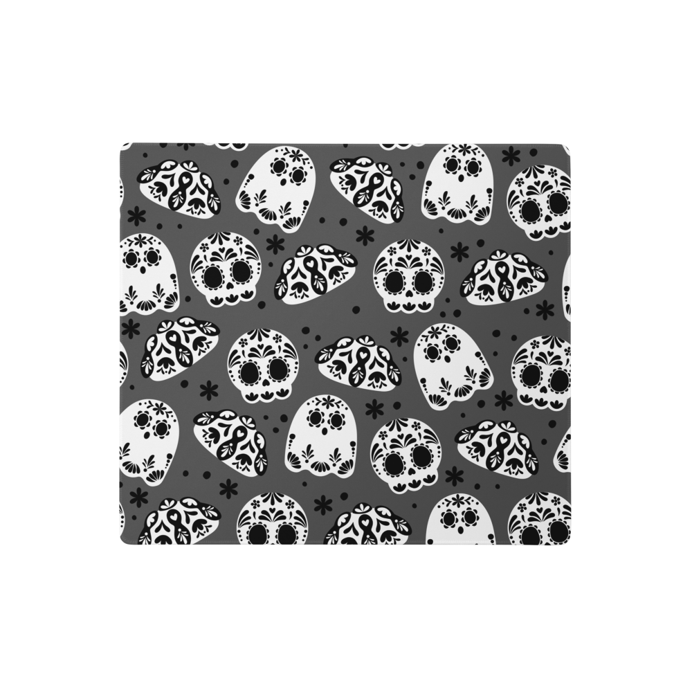 Day of the Dead Black Desk Mat