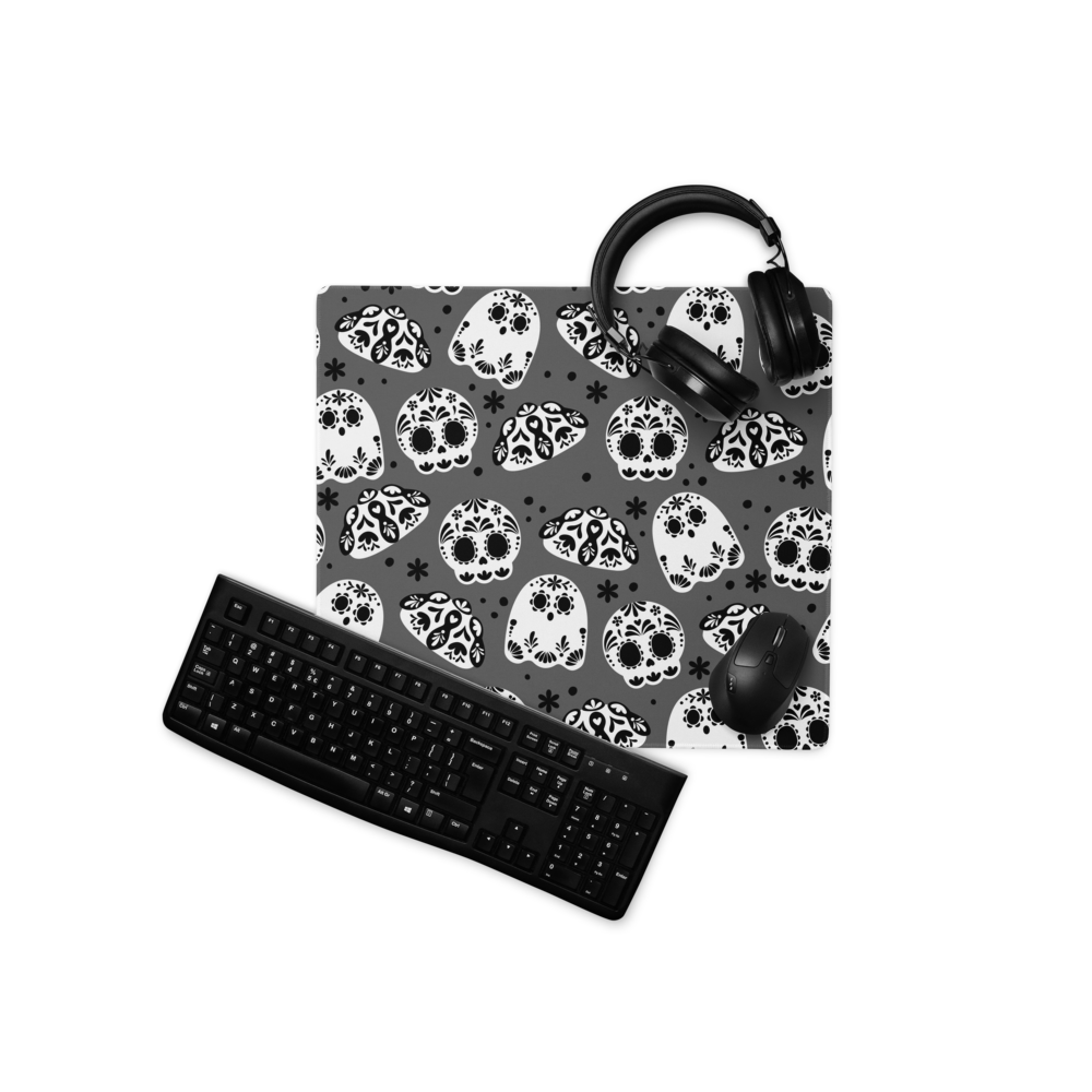 Day of the Dead Black Desk Mat