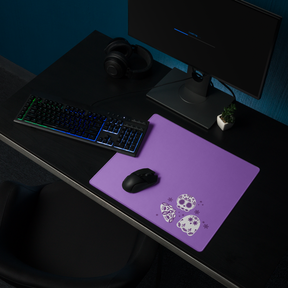 Day of the Dead Purple Simple Desk Mat