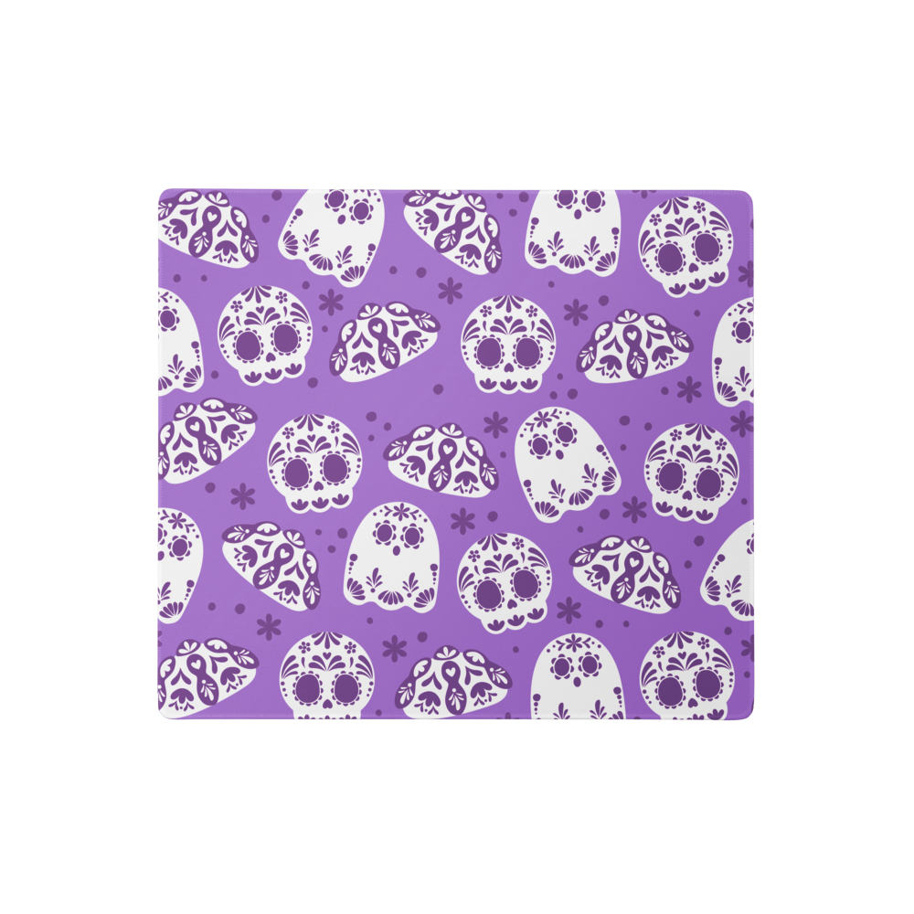 Day of the Dead Purple Desk Mat