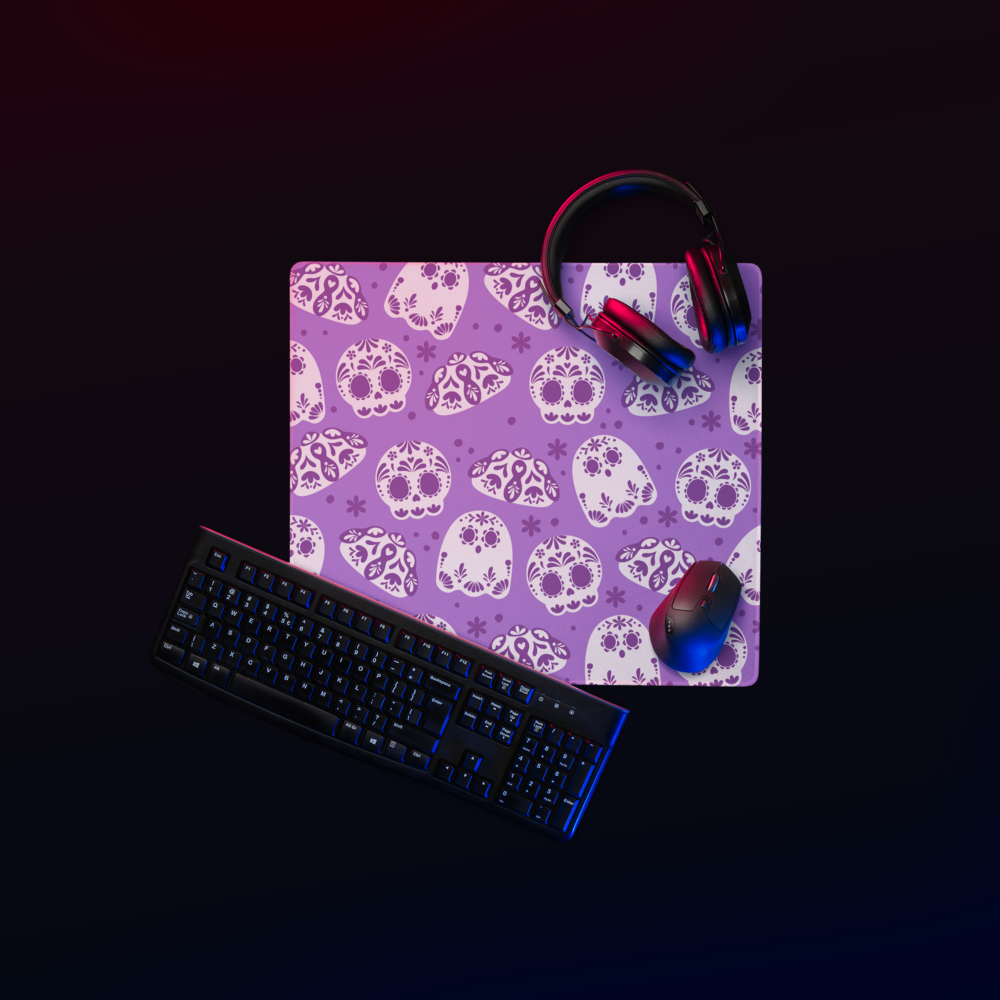 Day of the Dead Purple Desk Mat