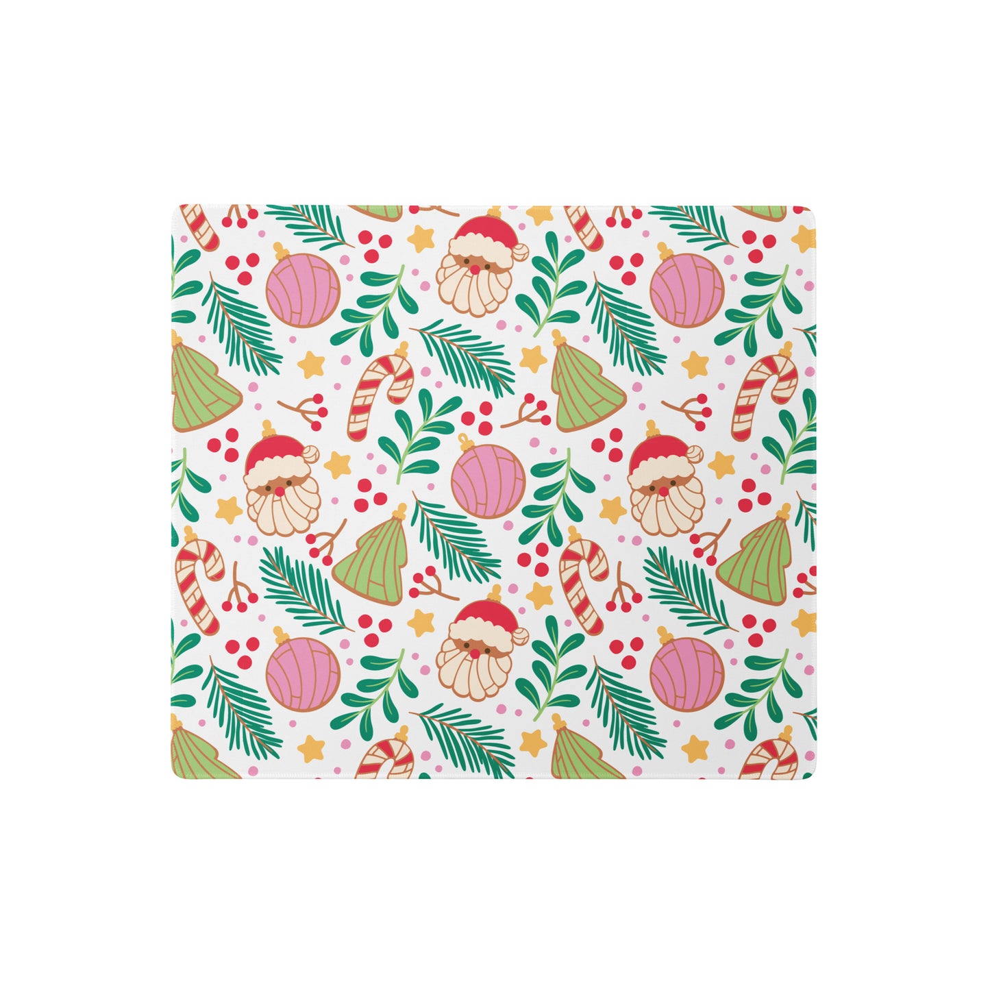 White Navidad Pan Desk Mat