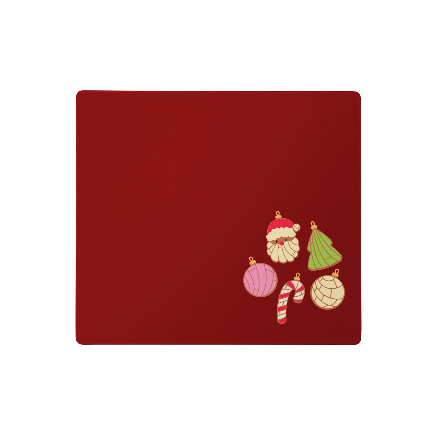 Simple Christmas Red Desk Mat