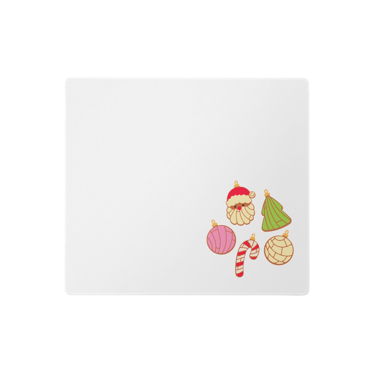 Simple Christmas White Desk Mat