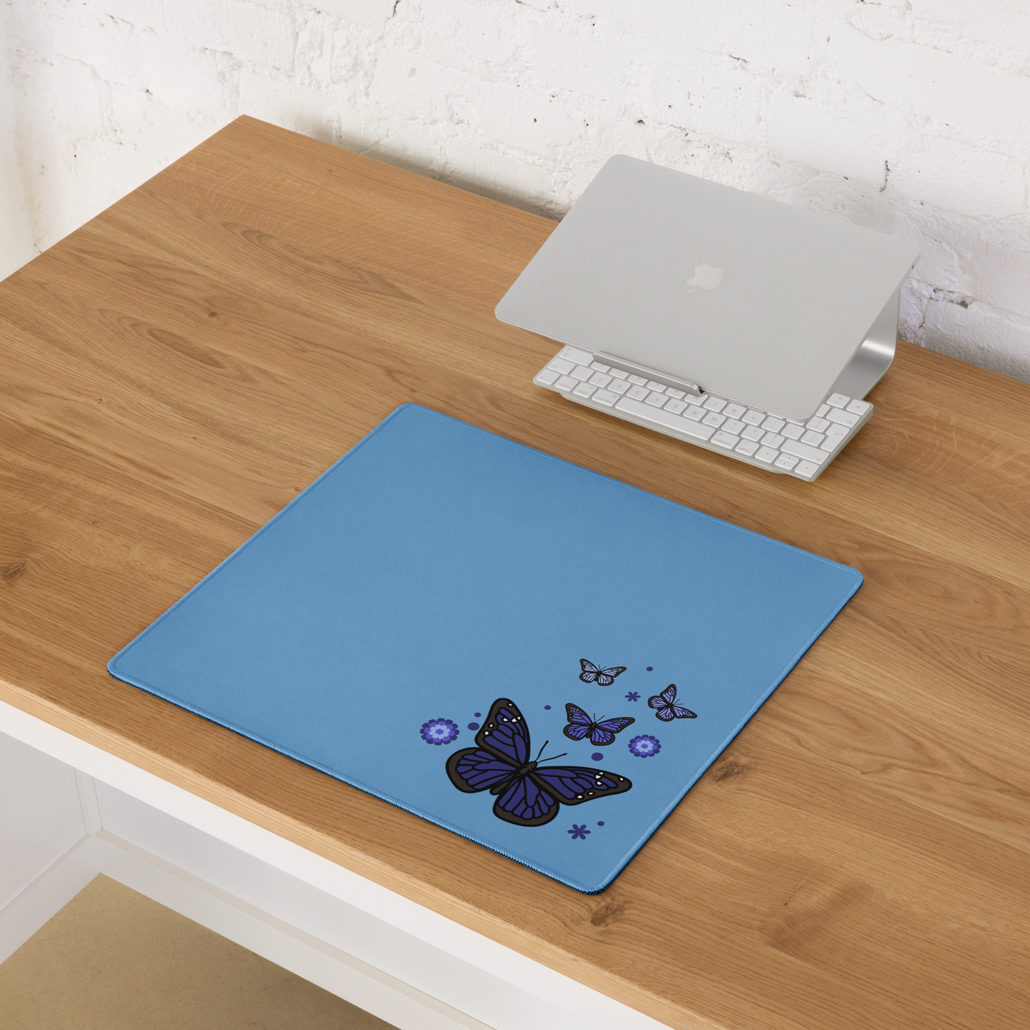 Blue Butterfly Desk Mat
