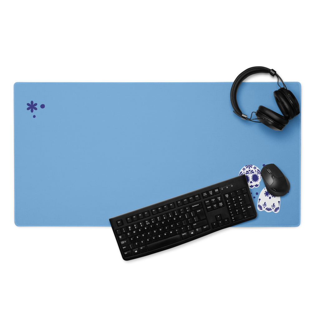 Day of the Dead Blue Simple Desk Mat