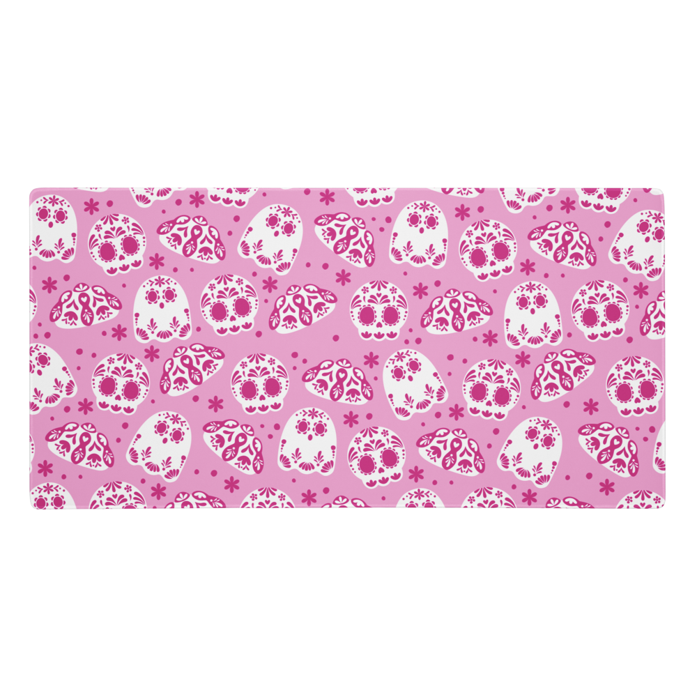 Day of the Dead Pink Desk Mat