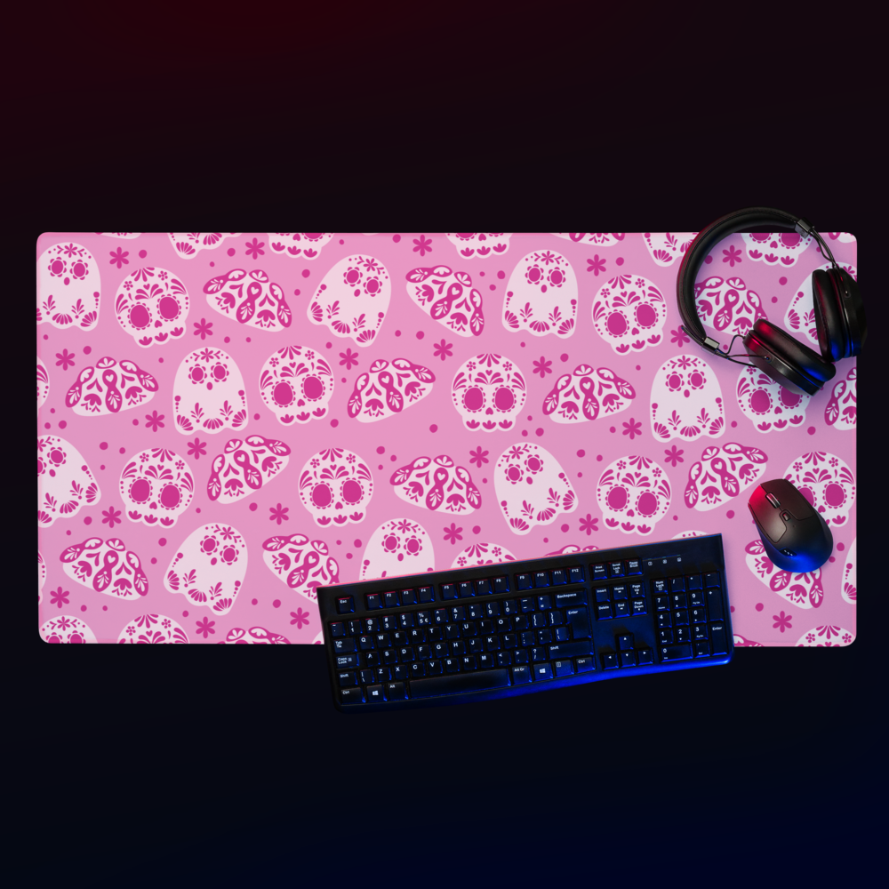 Day of the Dead Pink Desk Mat