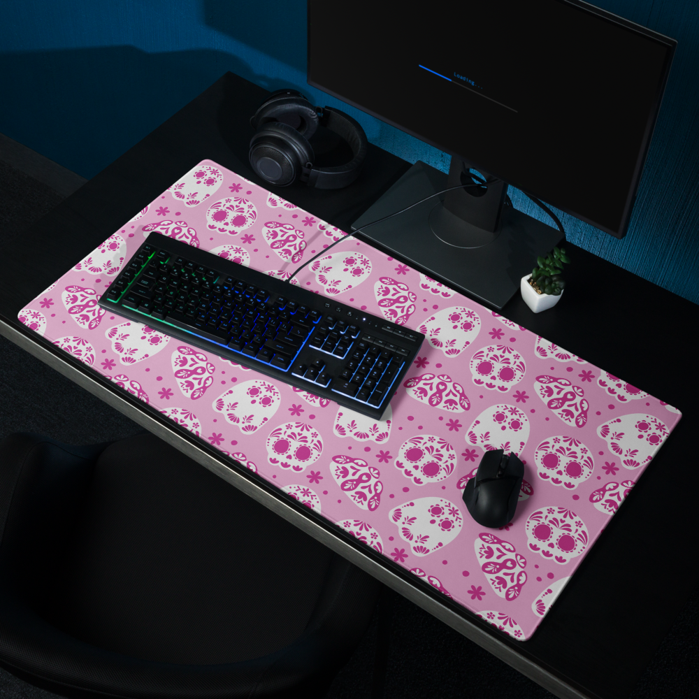 Day of the Dead Pink Desk Mat