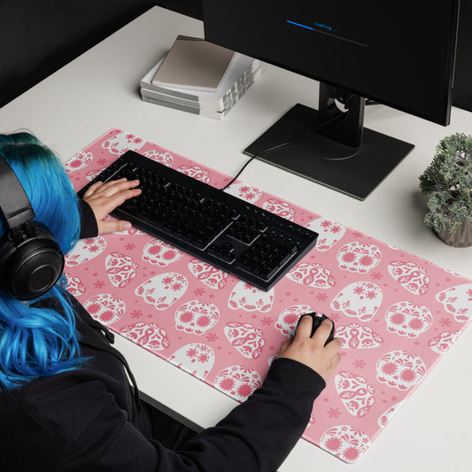 Day of the Dead Light Pink Desk Mat