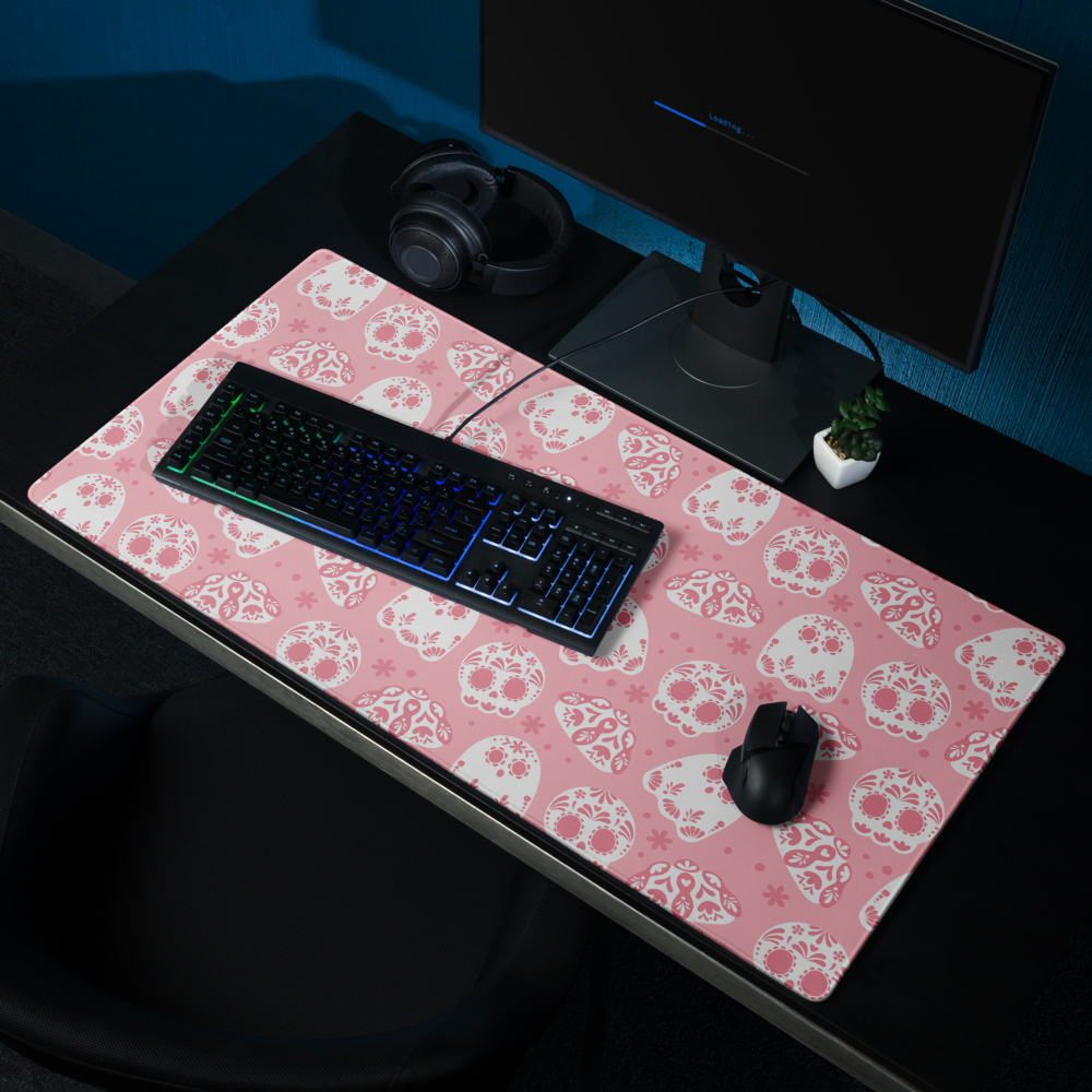 Day of the Dead Light Pink Desk Mat