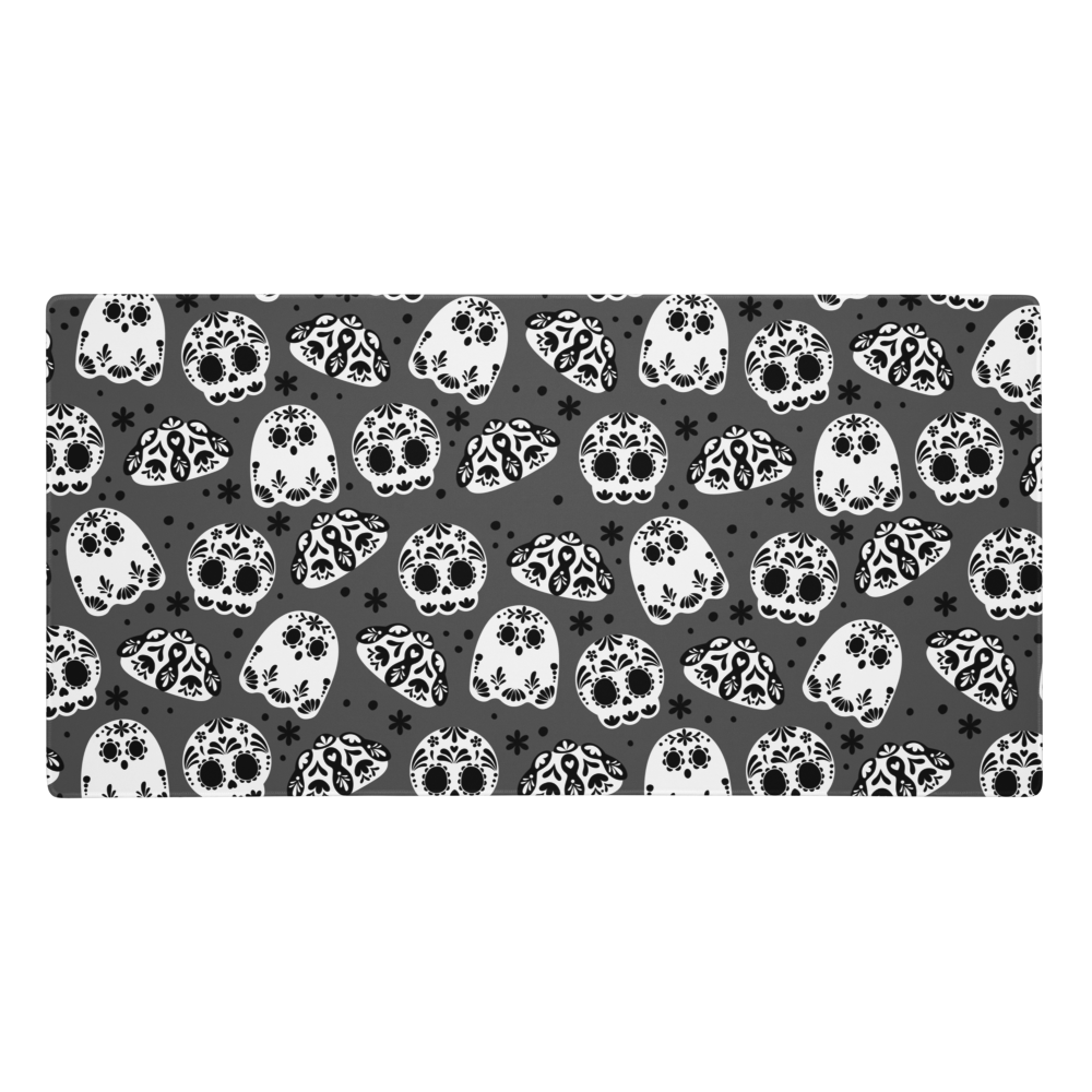 Day of the Dead Black Desk Mat