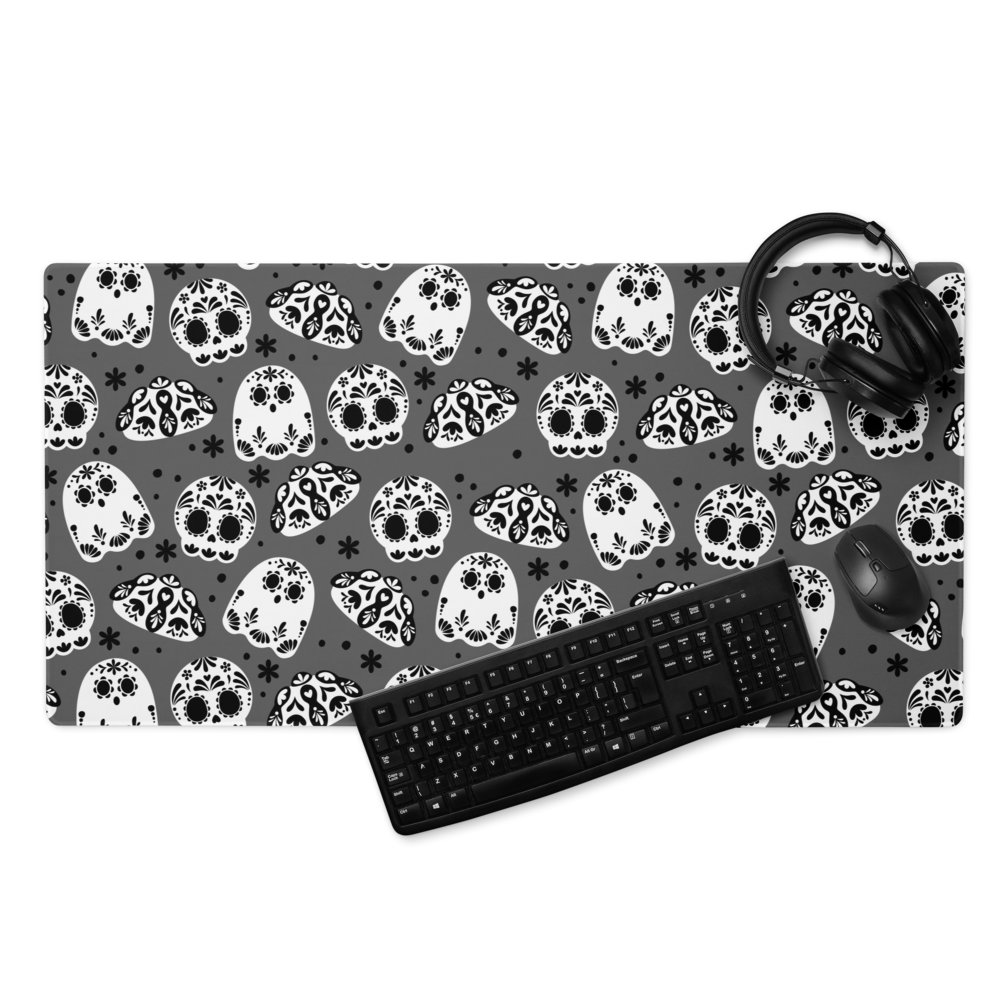 Day of the Dead Black Desk Mat