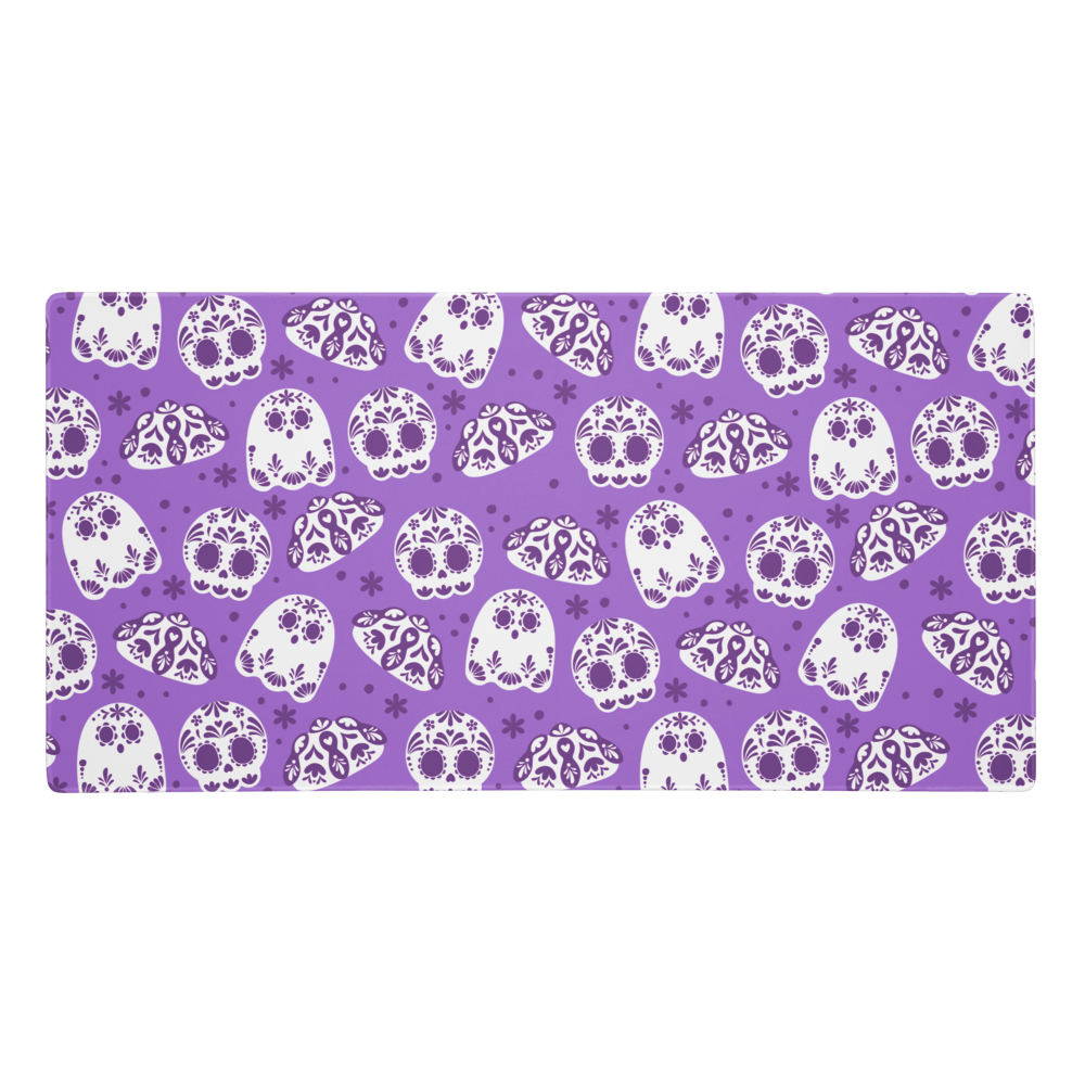 Day of the Dead Purple Desk Mat
