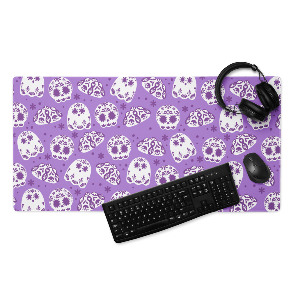 Day of the Dead Purple Desk Mat