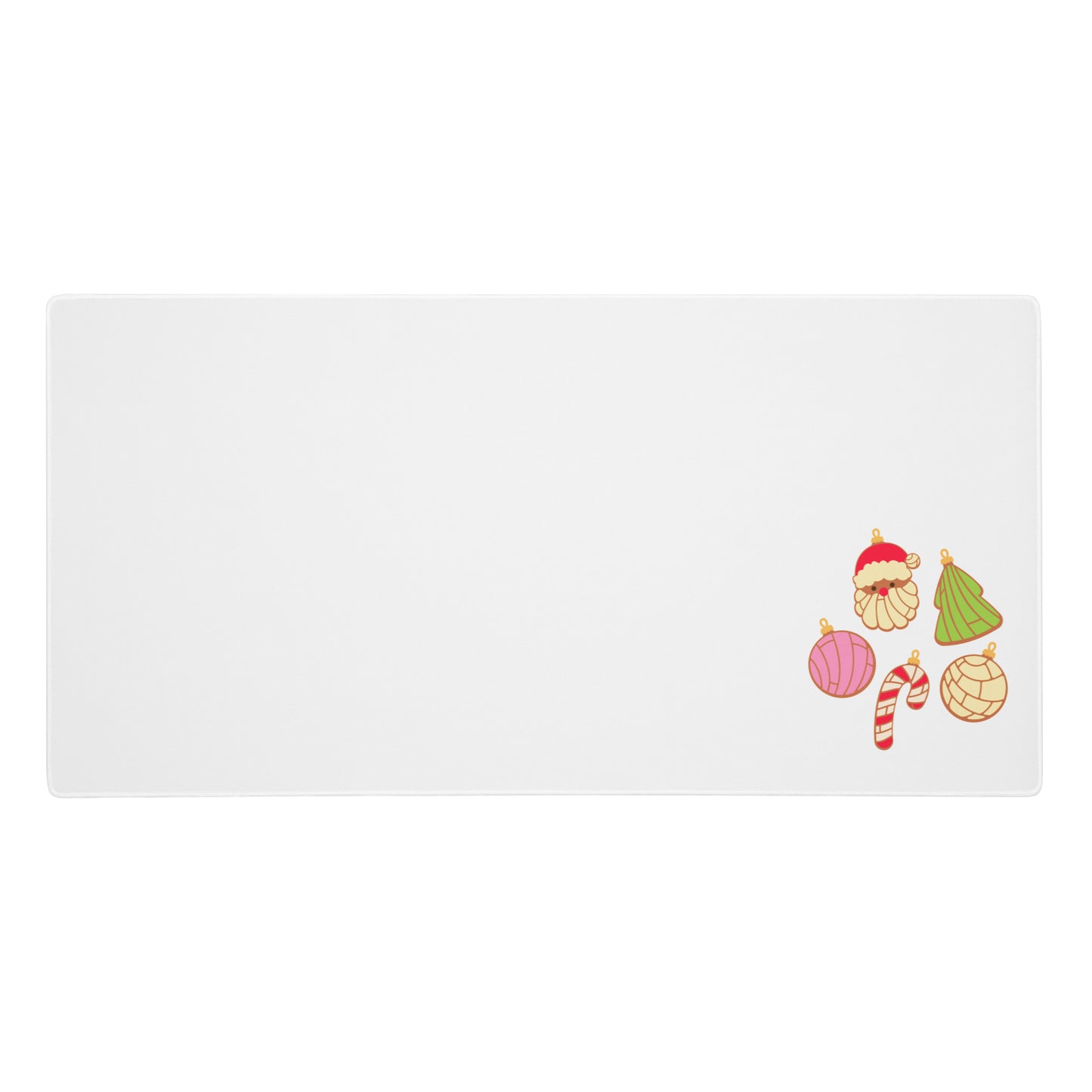 Simple Christmas White Desk Mat