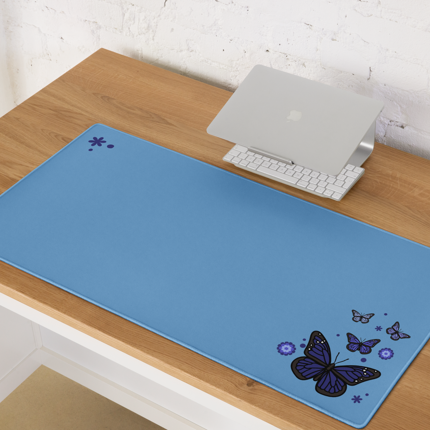 Blue Butterfly Desk Mat