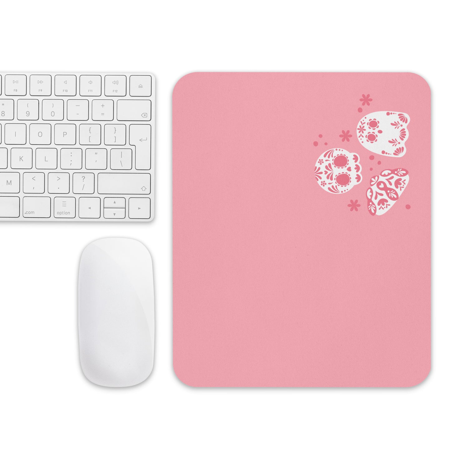 Day of the Dead Light Pink Simple Small Office Mouse Pad (8.7"x7.1")