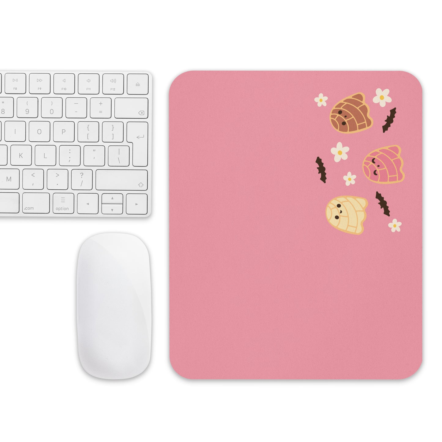 Concha Ghosts Pink SimpleSmall Office Mouse Pad (8.7"x7.1")