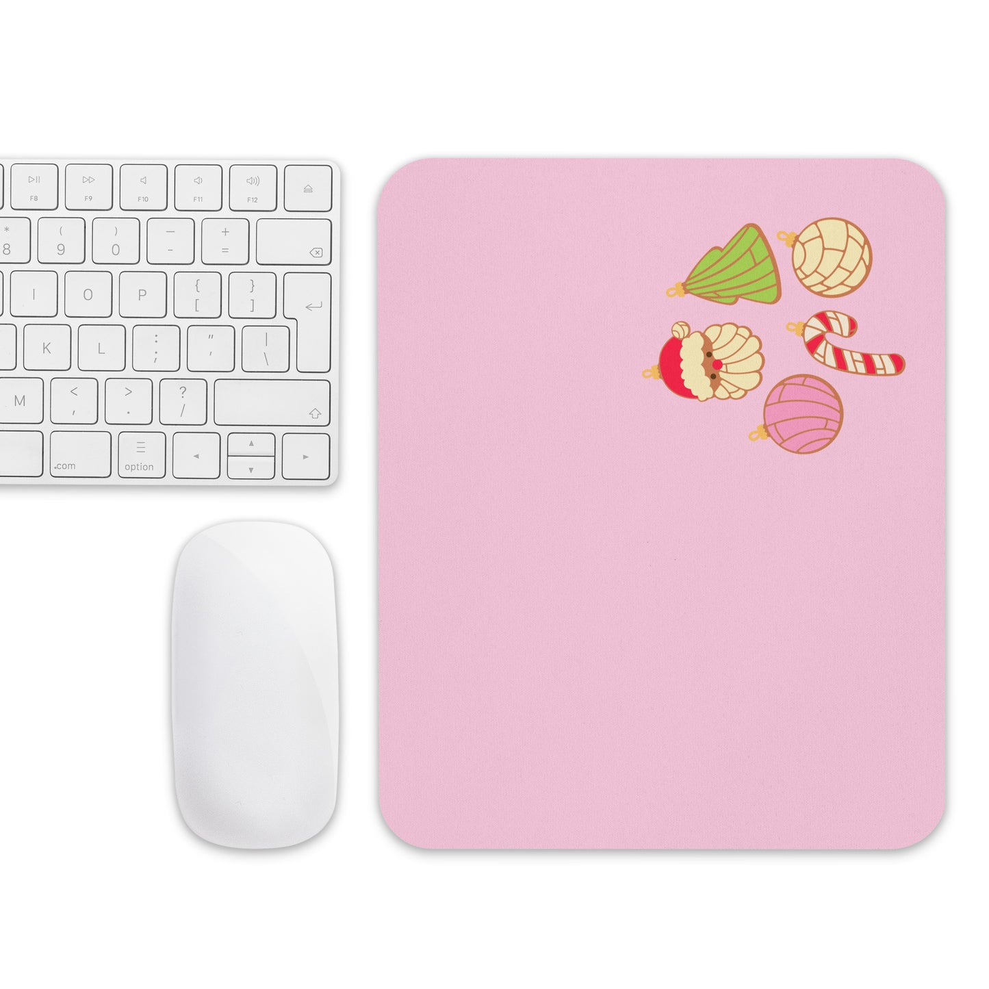 Pink Simple Christmas Small Office Mouse Pad (8.7"x7.1")