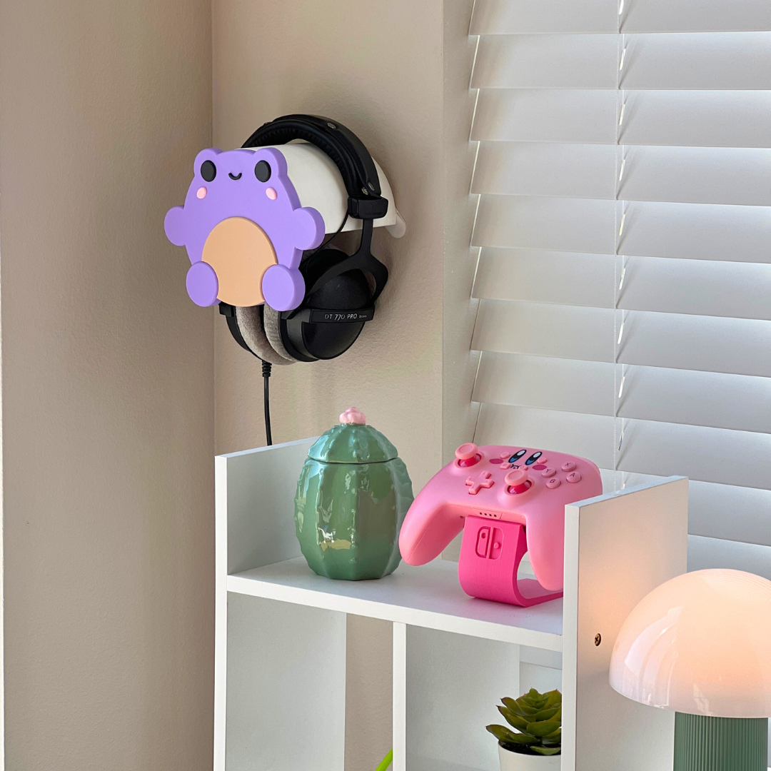 Starter Pack Mushroom Frog Headphone Holder