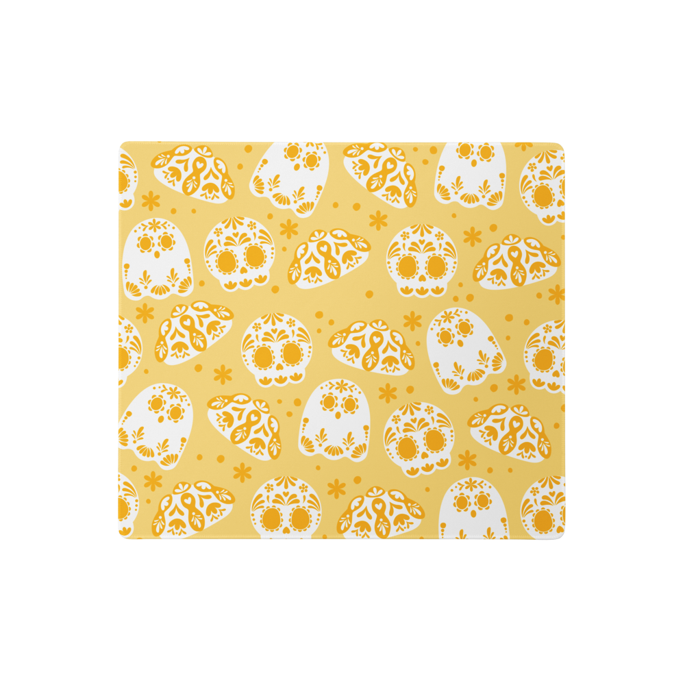 Day of the Dead Yellow Desk Mat