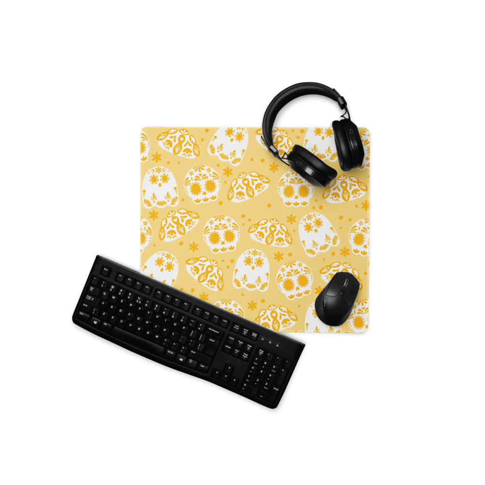 Day of the Dead Yellow Desk Mat