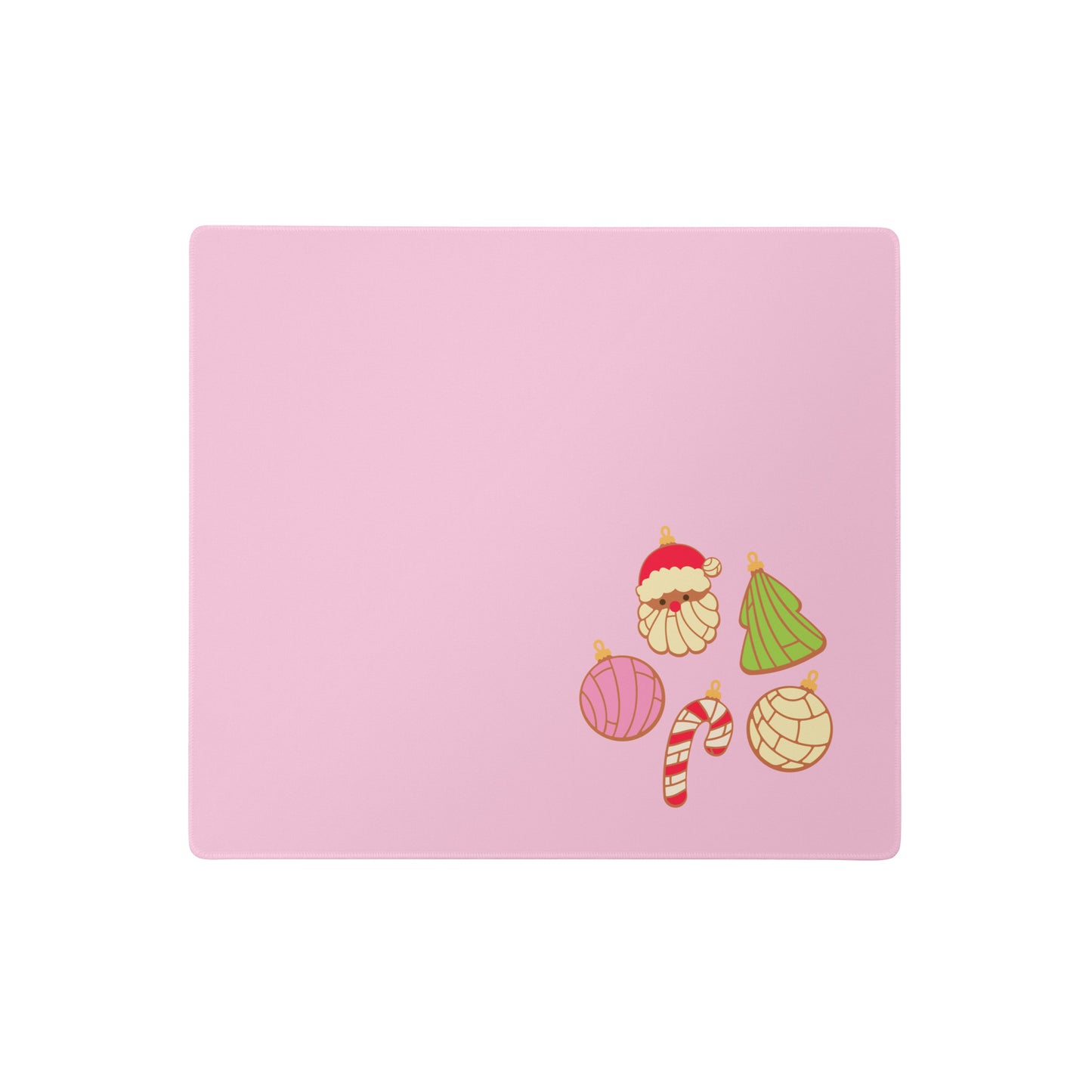 Pink Simple Christmas Desk Mat