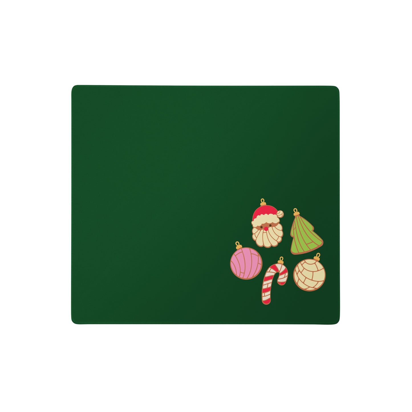 Simple Christmas Green Desk Mat