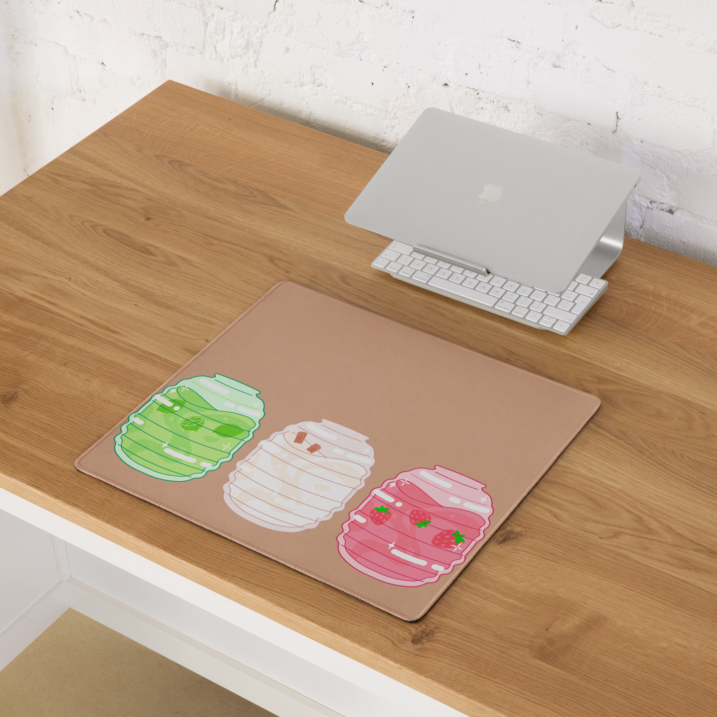 Aguas Fresca Brown Desk Mat