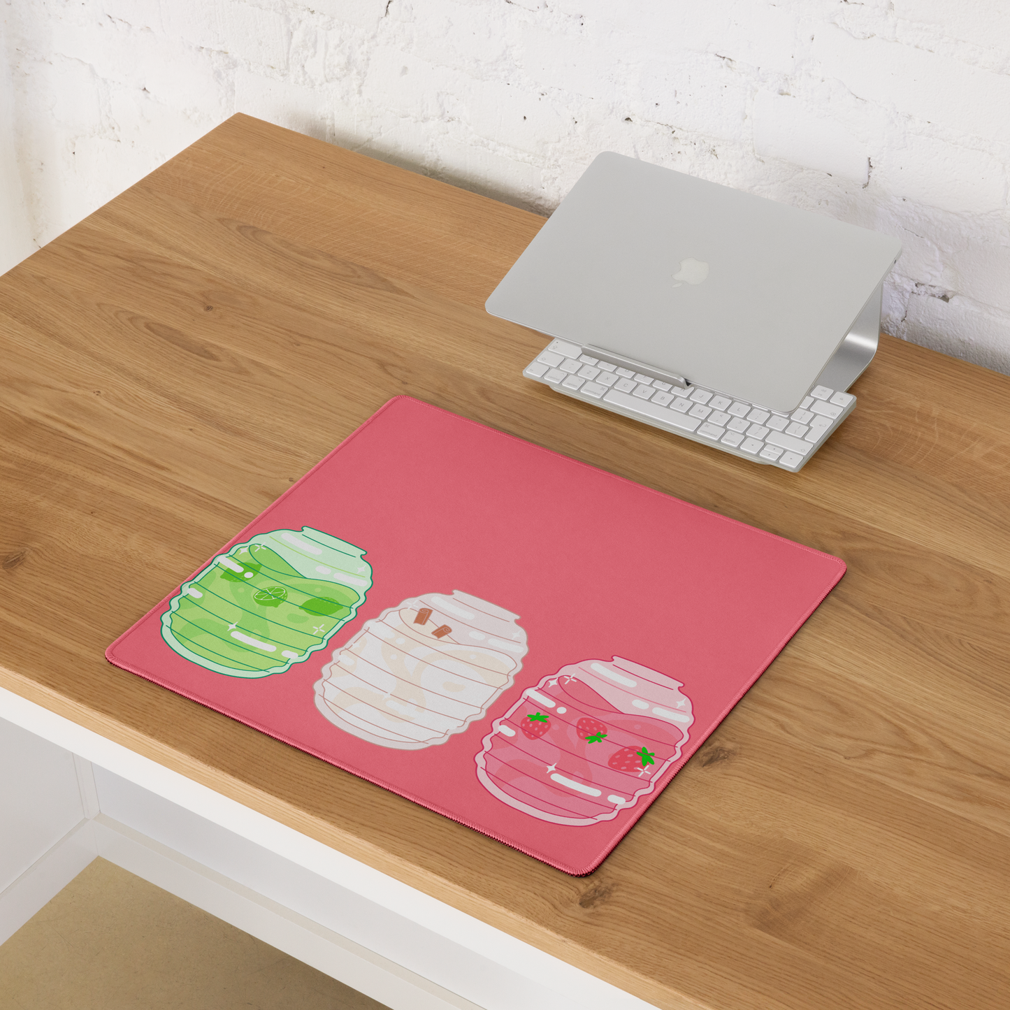 Aguas Frescas Red Desk Mat