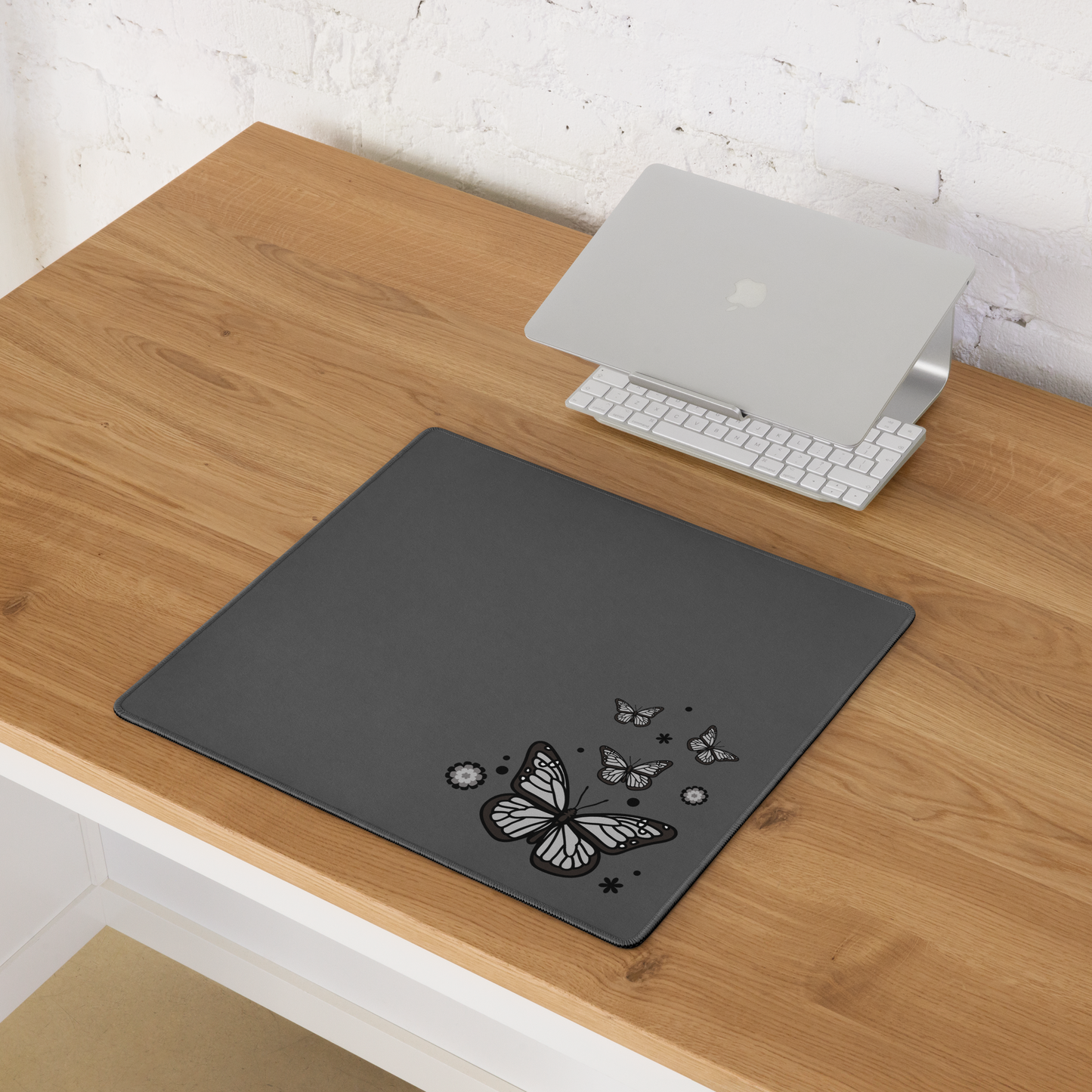 Black Butterfly Desk Mat