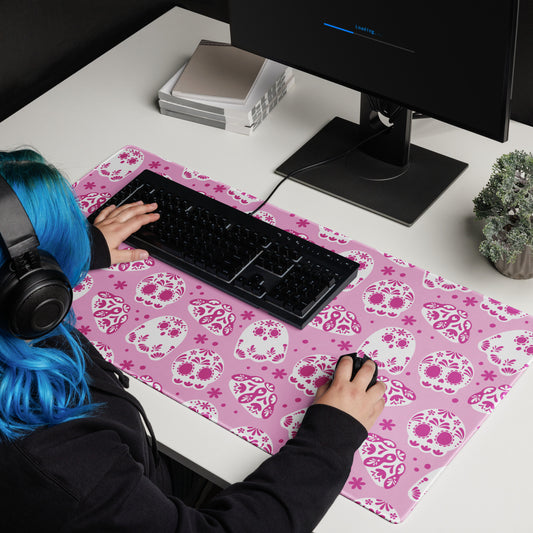 Day of the Dead Pink Desk Mat