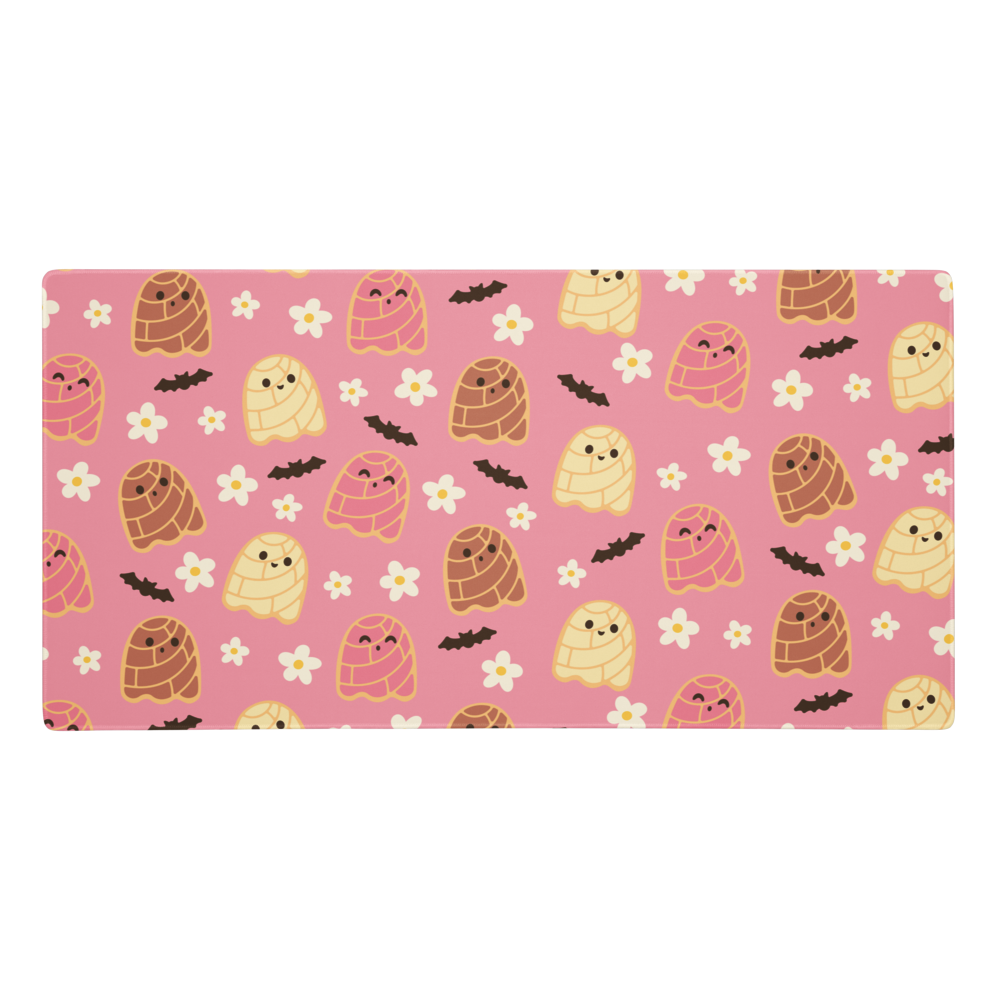 Concha Ghosts Pink Desk Mat