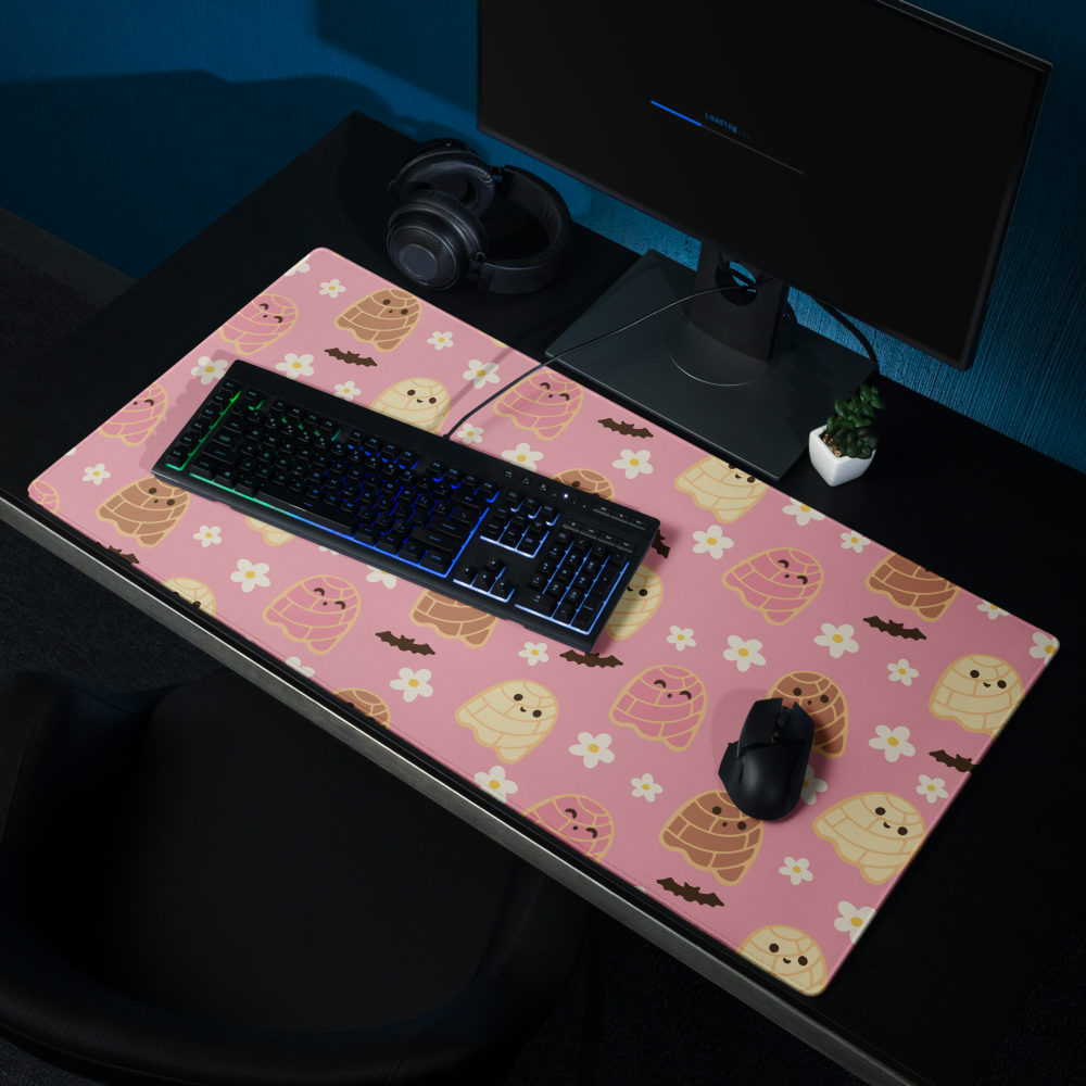 Concha Ghosts Pink Desk Mat