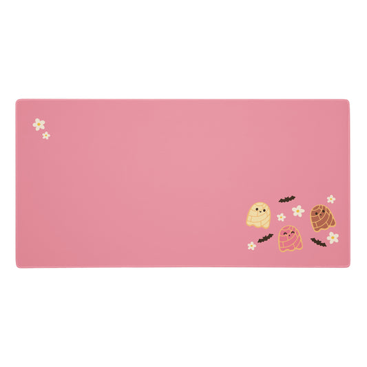 Concha Ghosts Pink Simple Desk Mat