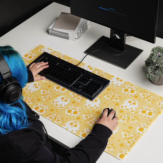 Day of the Dead Yellow Desk Mat