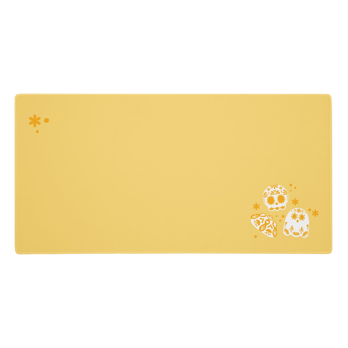 Day of the Dead Yellow Simple Deak Mat