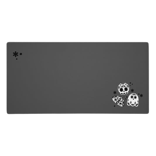 Day of the Dead Black Simple Deak Mat