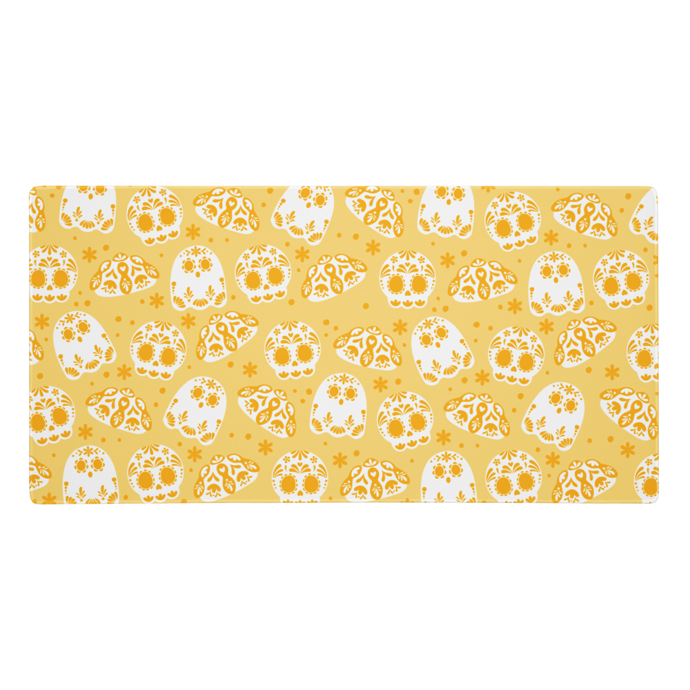 Day of the Dead Yellow Desk Mat