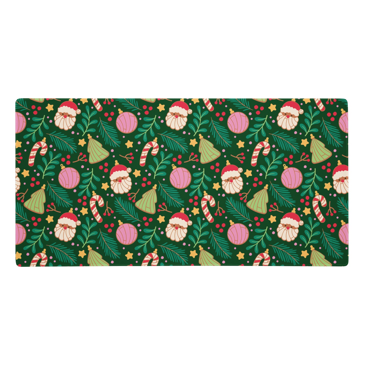 Green Navidad Pan Desk Mat