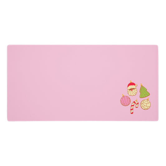 Pink Simple Christmas Desk Mat