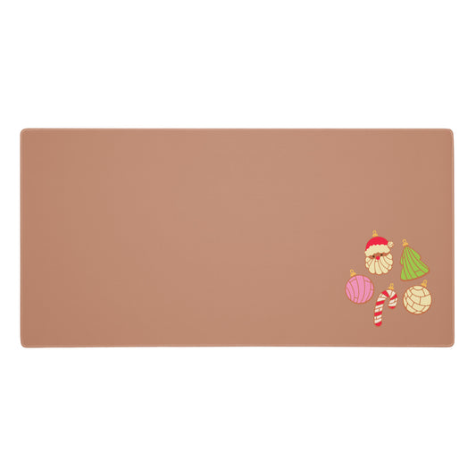Simple Christmas Brown Desk Mat