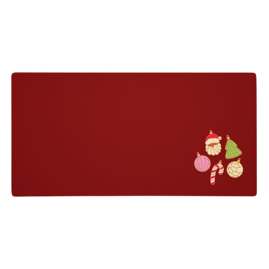 Simple Christmas Red Desk Mat