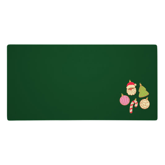 Simple Christmas Green Desk Mat