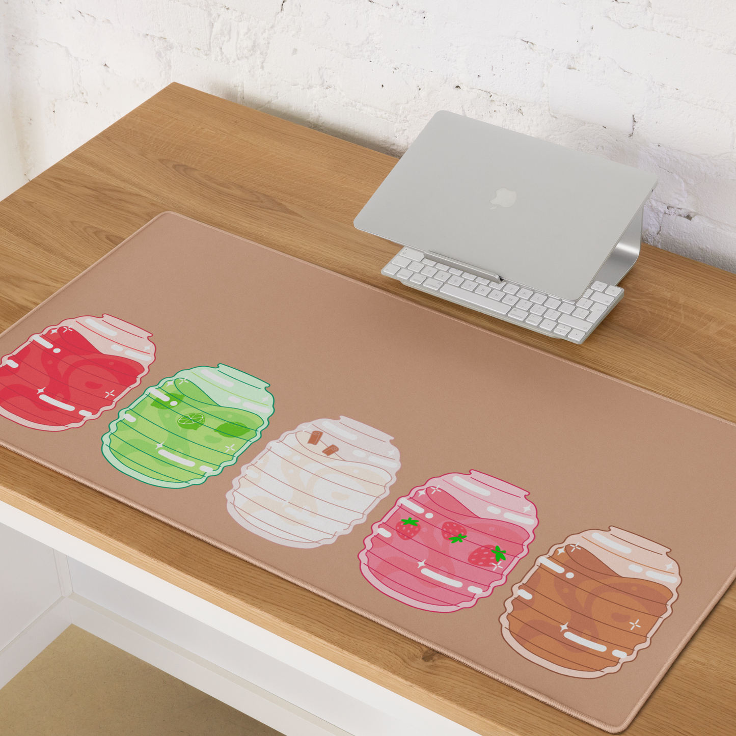 Aguas Fresca Brown Desk Mat