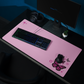 Dark Pink Butterfly Desk Mat